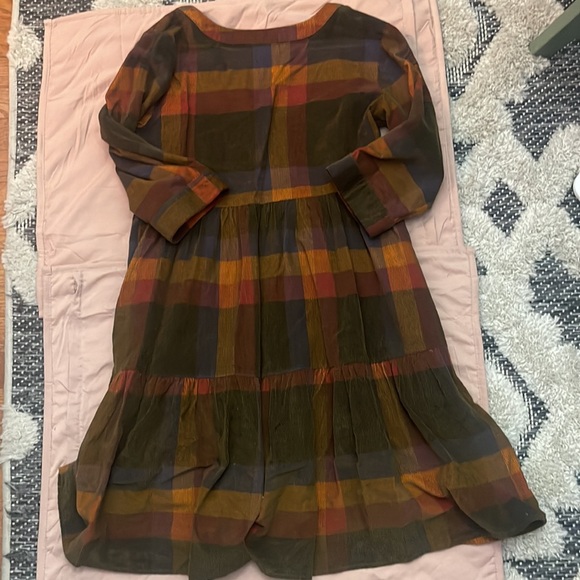 Basic Options boutique corduroy plaid fall dress women’s small - Picture 3 of 3